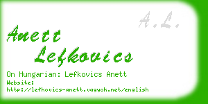 anett lefkovics business card